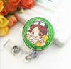 Cartoon Retractable Badge Reel High quality Silicone Student Nurse Brooches